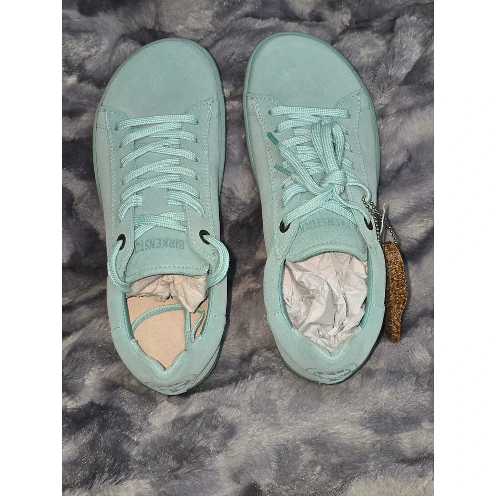 NWB Birkenstock Levin Coolpop‎ Blue Suede Lace Up Sneakers Size 36/ w us 5.5